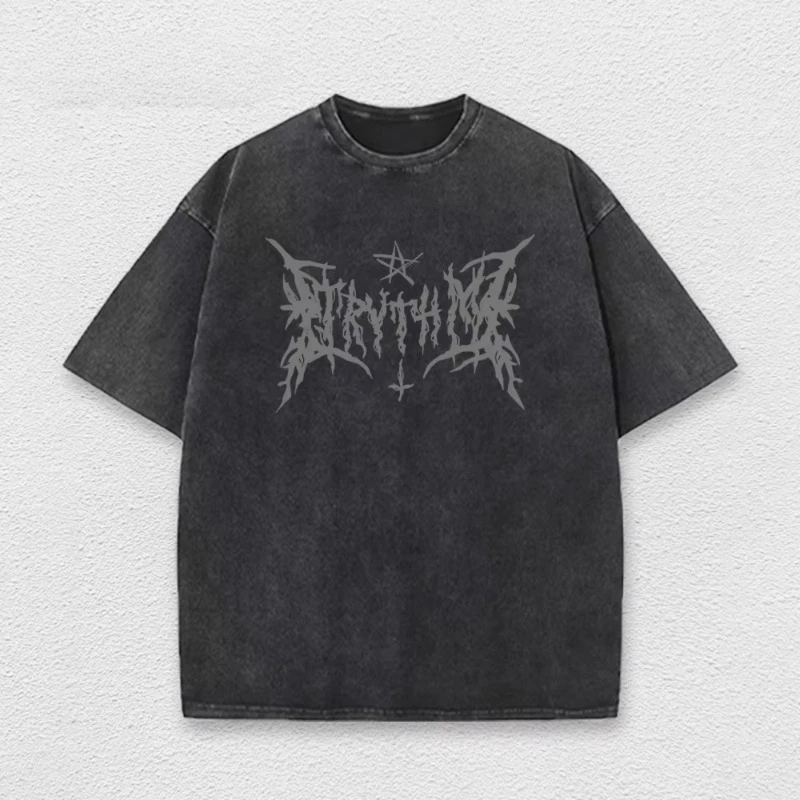 

Свободная футболка Y2k в стиле хип-хоп в стиле ретро 90-х годов с короткими рукавами, летняя готическая дизайнерская нейтральный топ, модная джинсовая футболка из стираного денима 2025 года