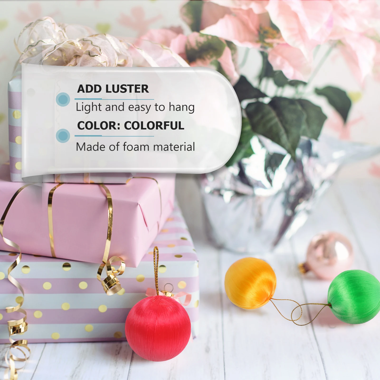 

Colored Ball Decorative Hanging Balls For Wedding Holiday Party Festive Ornament Plastic Pendant Home Decoration