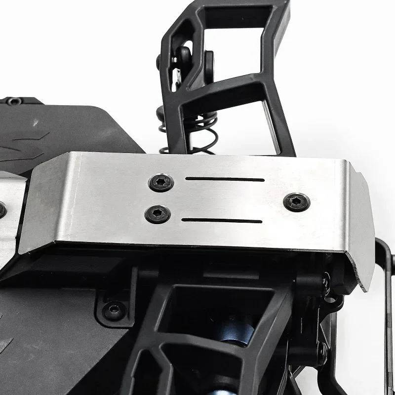 Edelstahl-Chassis vorne hinten Antikollisions-Schutzplatten Upgrade-Zubehör für Trxs Mini Maxx RC-Teile