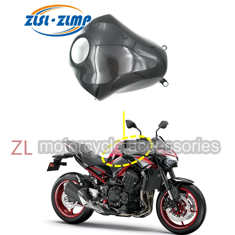 

Motorcycle ABS Kawasaki Z900 ABS material 2021 2022 2023 fuel tank cover fuel protection shell carbon fiber paint 21 22 23 Z 900