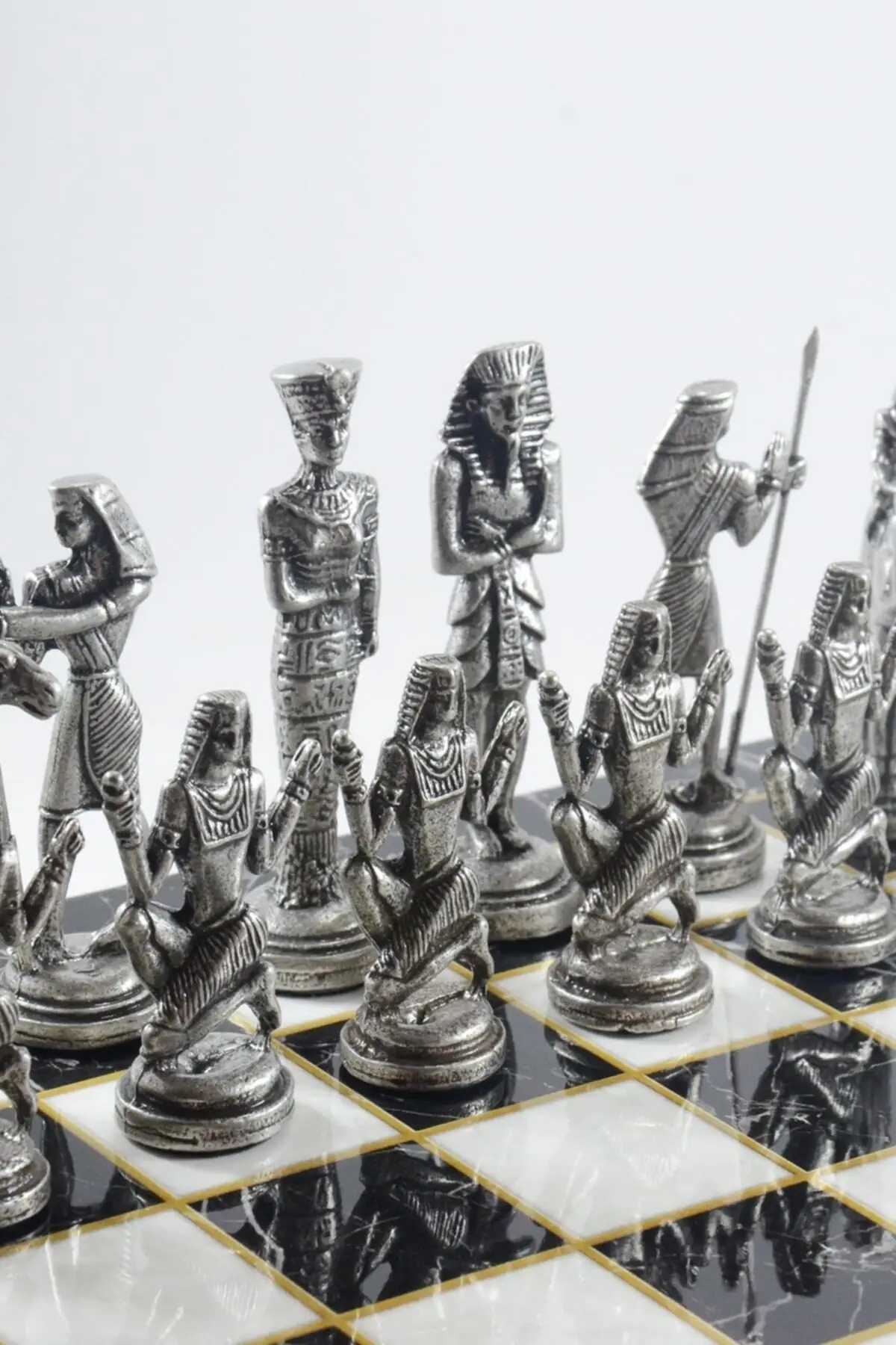 DOLBOVI mitological egyptian pharaoh figured Metal chess set Adults Kid Toy