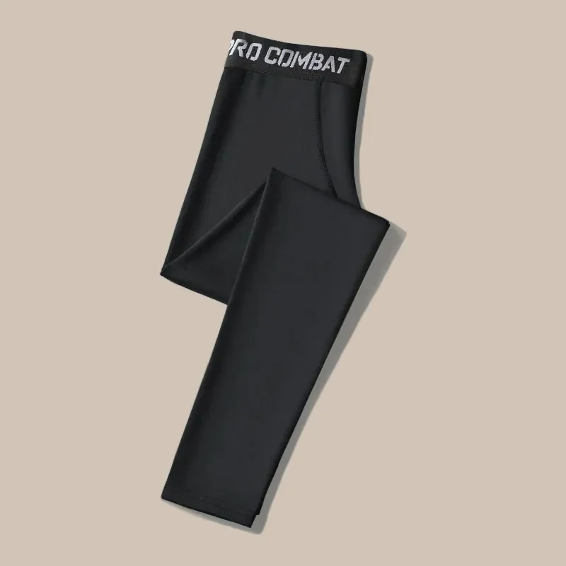 سراويل طويلة جديدة للرجال لعام 2025 ، سراويل حرارية ضيقة ، سراويل ضغط مرنة رياضية دافئة للخريف والشتاء #5