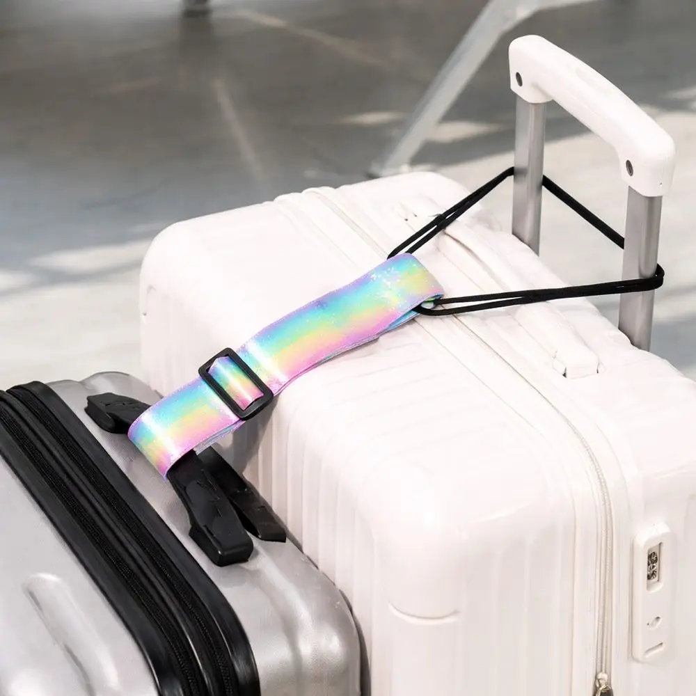 Colorful Luggage Elastic Strap Reusable Adjustable Travel Suitcase Fixed Strap Luggage Packing Straps Luggag Accessories