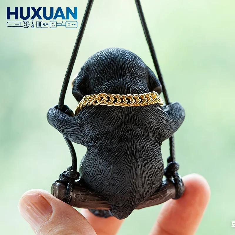 Swing Dog Car Pendant - Rearview Mirror Ornament Cute Car Interior Decoration Perfect Gift For Car Lovers