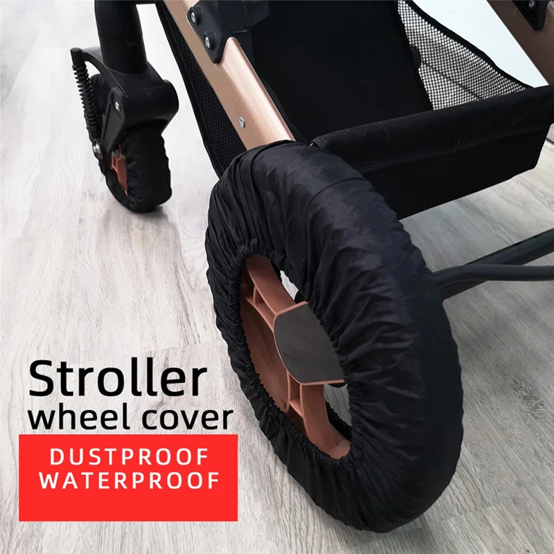 AS96-Baby Stroller Wheel Cover Dustproof Wheelchair Tire Protector Infant Pushchair Pram Wheel Anti-Dirty Cover 25CM Easy To Use