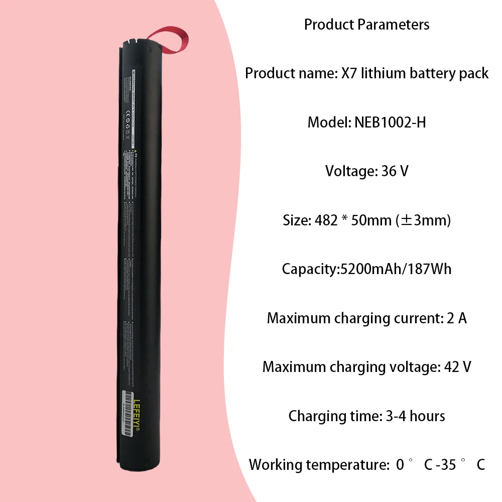 Batterie au lithium rechargeable de remplacement pour scooter X7 36V 5200mAH 187Wh, accessoires de batterie pour scooter HX