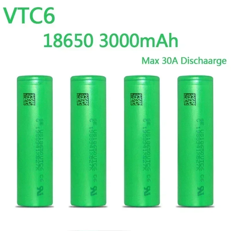 

100% original 3.7V 18650 battery 3000mAh lithium ion battery 18650 battery for VTC6 30A 3000mAh for Sony toys tools flashlight