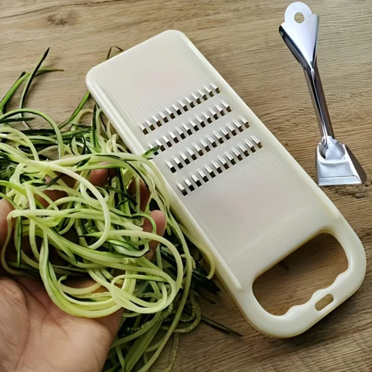 Multifunctional Vegetable Grater Durable Plastic Non-Slip Handle Stain Resistant Easy Clean Kitchen Chopper Salad Prep Gadget