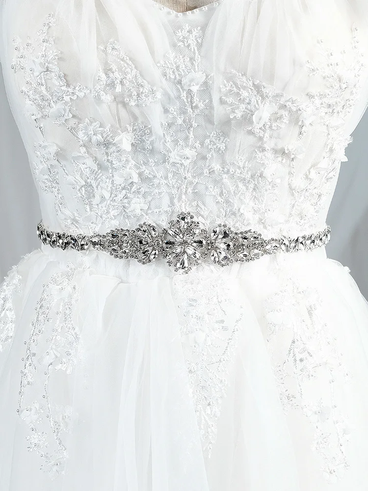 

Новейший роскошный пояс для свадебного платья с кристаллами, аксессуар для вечеринок и торжеств, пояс для невесты