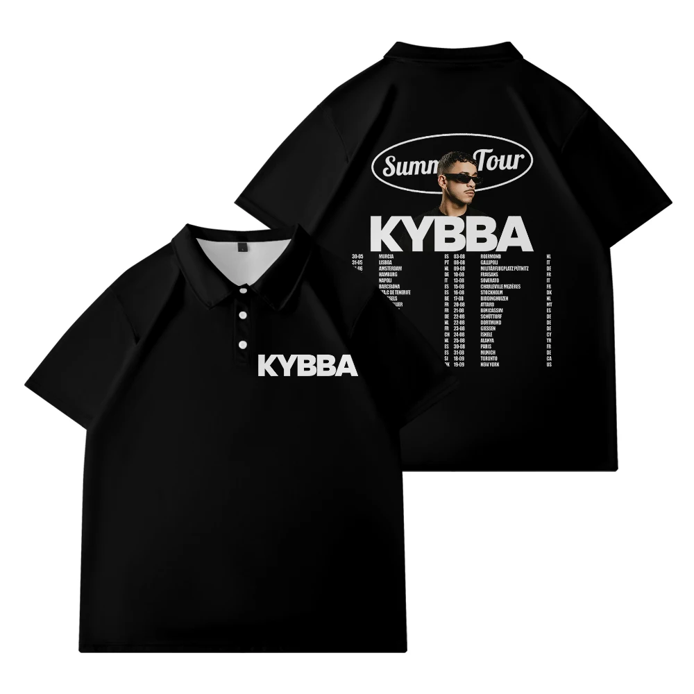 

Kybba Summer Tour Merch 2029, футболки-поло унисекс, футболки с короткими рукавами, повседневная стильная рубашка для гольфа большого размера