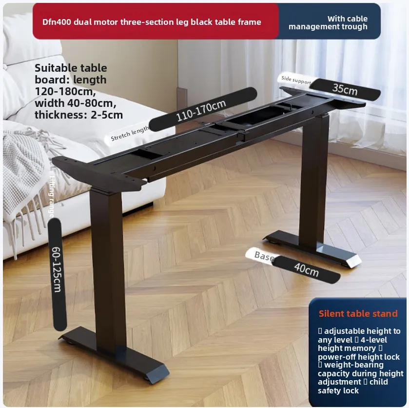 

Adjustable Desk Legs — Compact Adjustable Desk, Writing Desk, Standing Computer Desk, Study Table, Desk Frame