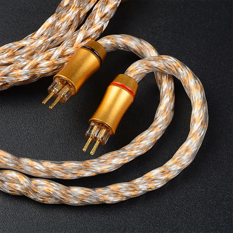 Nicehck gold crown 8n occ versilbert 5-Element-Legierung Hifi-Kopfhörer Upgrade-Kabel 3.5/2.5/4,4mm mmcx/0,78 2-polig für ie200 n5005