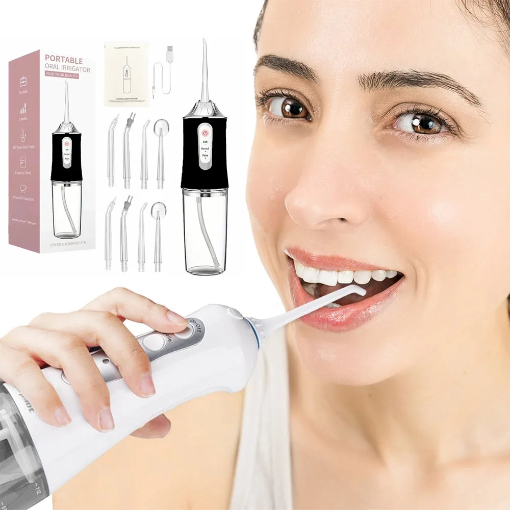 Dental Irrigator Water Flosser Bpa-Free Nozzles Replacement Orthodontic Gurunanda Kids Power Tooth Oral Irrigador Teeth Flossing