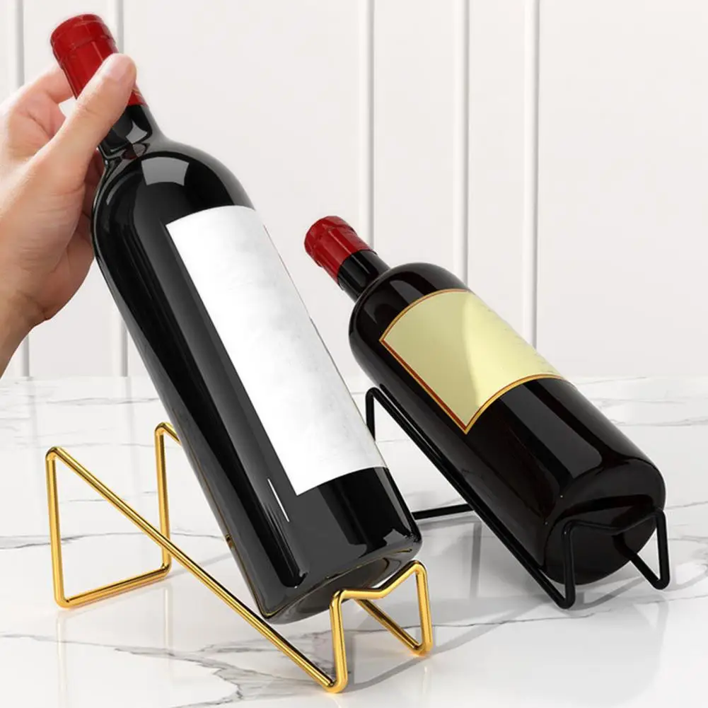 

Restaurant Wine Display Space-saving Wine Rack Elegant Metal Wine Bottle Holder Display Rack for Countertop Storage for Bottles