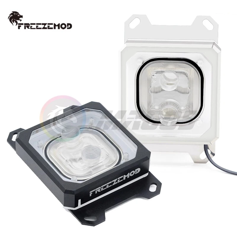 FREEZEMOD RGB CPU Water Block dla AMD AM4 AM5, metalowa rama + akrylowa osłona, Aurora 5V ARGB SYNC, AMD-PK5E — zdjęcie 6