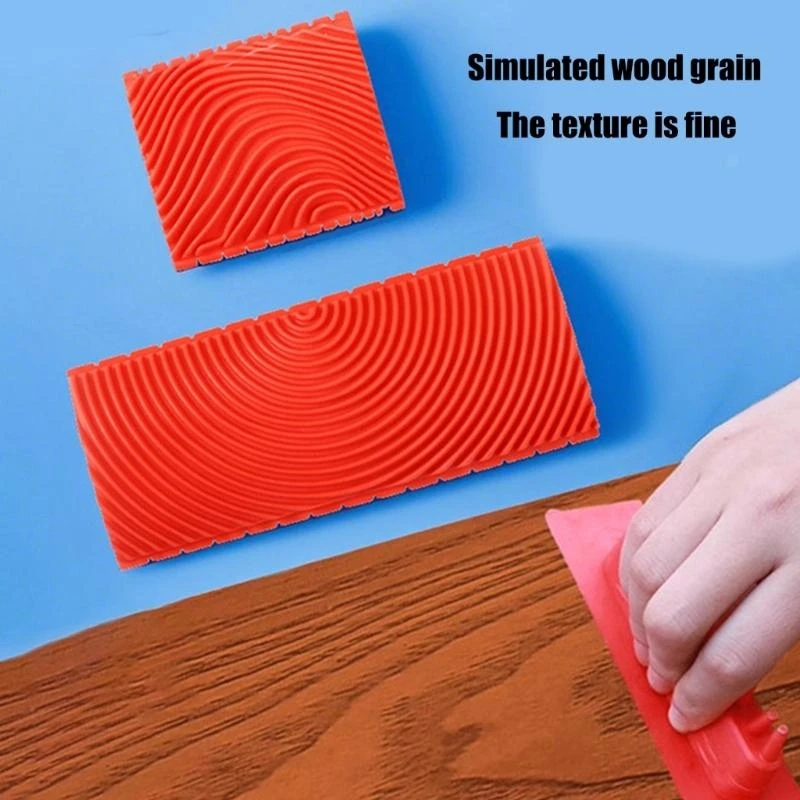 

Long Time Woodgrain Paint Applicators Rubber Craft Tool Interior Decoration