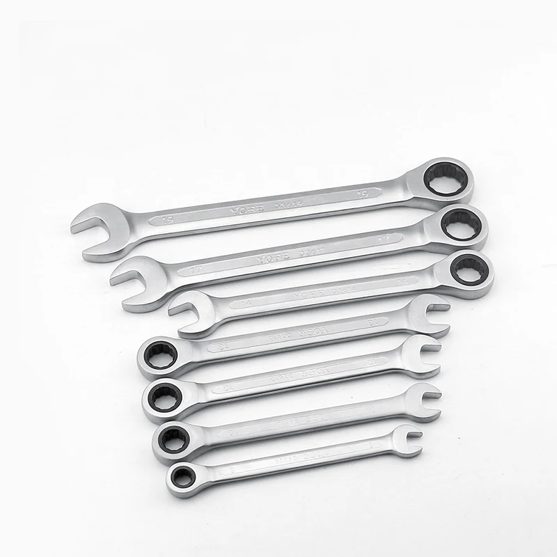 8,10,12,13,14,17,19mm 래칫 렌치 스패너 세트, 자동차 수리 키트용 자전거 수공구, 키 세트 D6110