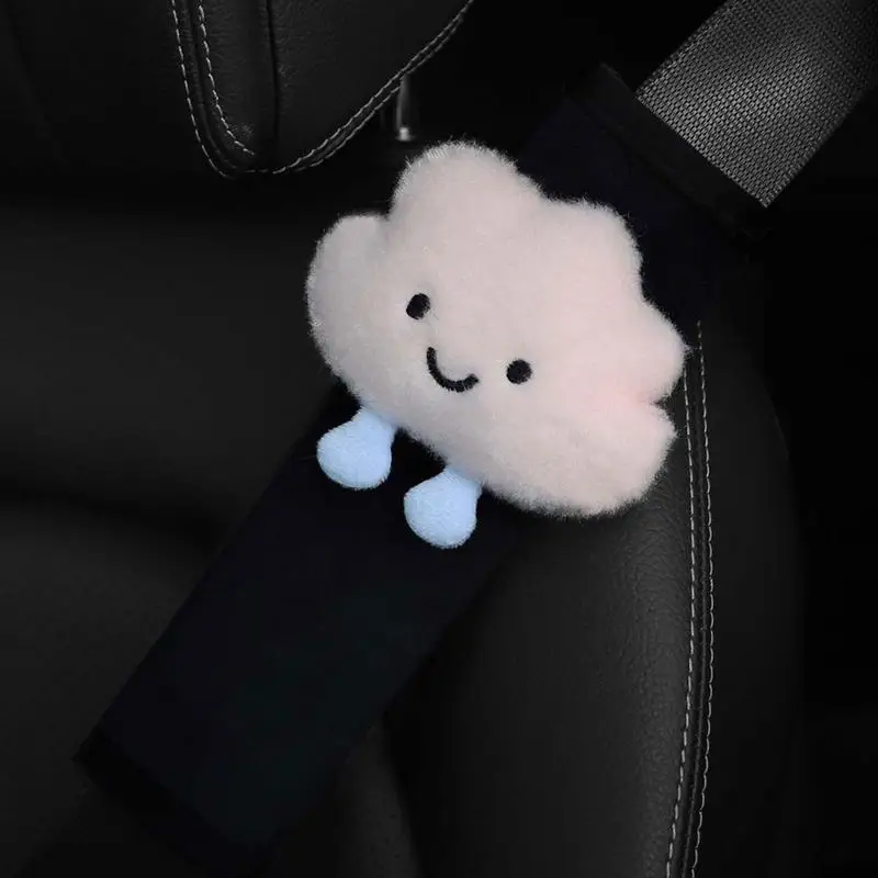 Plush Seat Belt Pads Seat Belt Cushion Shoulder Strap Seatbelt Pads Cute For Car Seatbelt Protector for Comfortable Driving