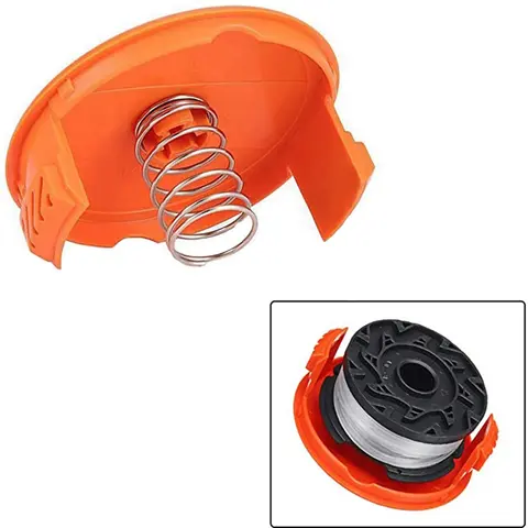Weed Wacker Bump Cap Reservdel RC-100-P Spolkåpa Skydd och Fjäder för BLACK+DECKER AFS Trimmer 8 best sales Black Decker-delar - №6