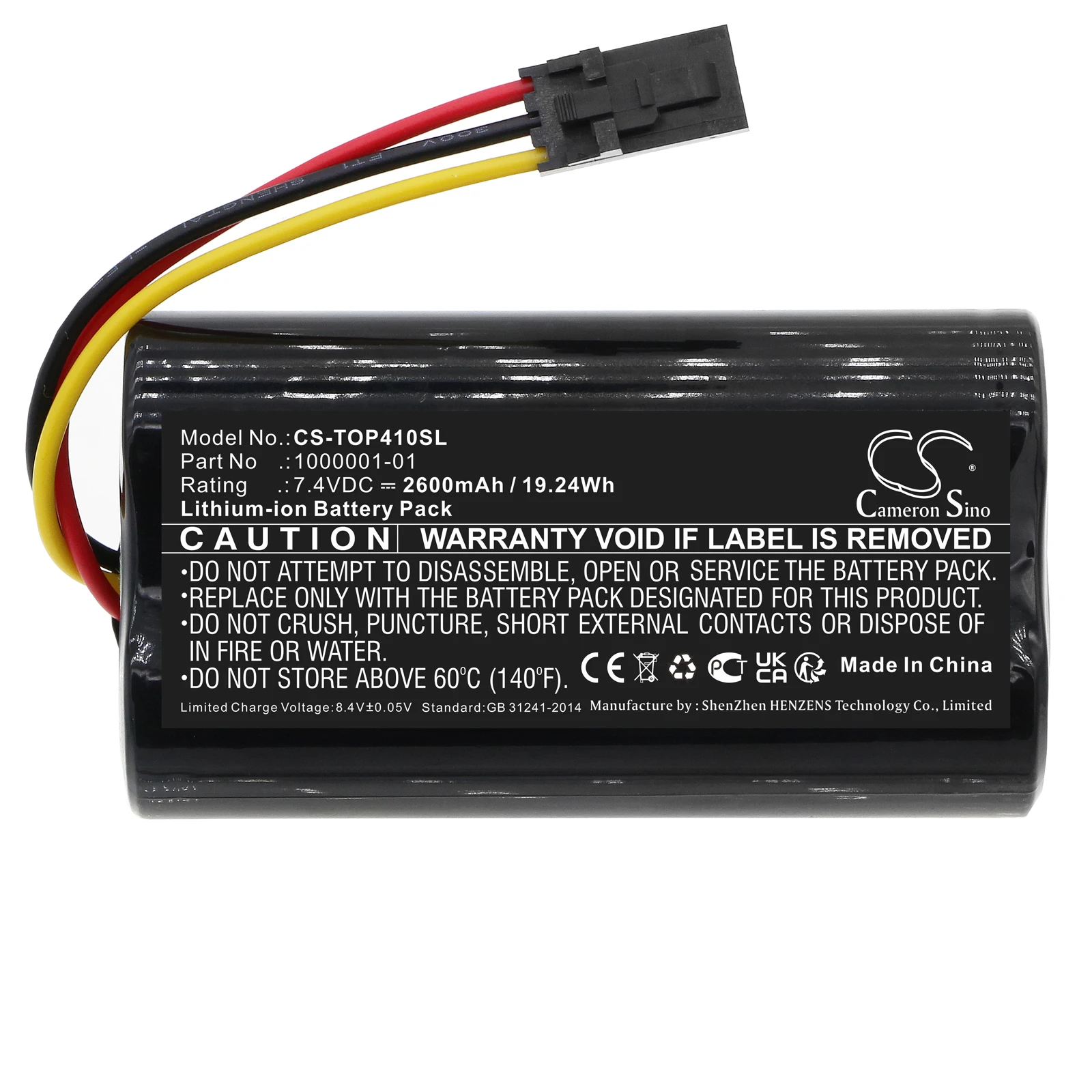 

Cameron Sino 7.4V 2600mAh Battery 1000001-01 for Topcon SR GPS, Hiper GPS SR, TPSWT41 +TOOL