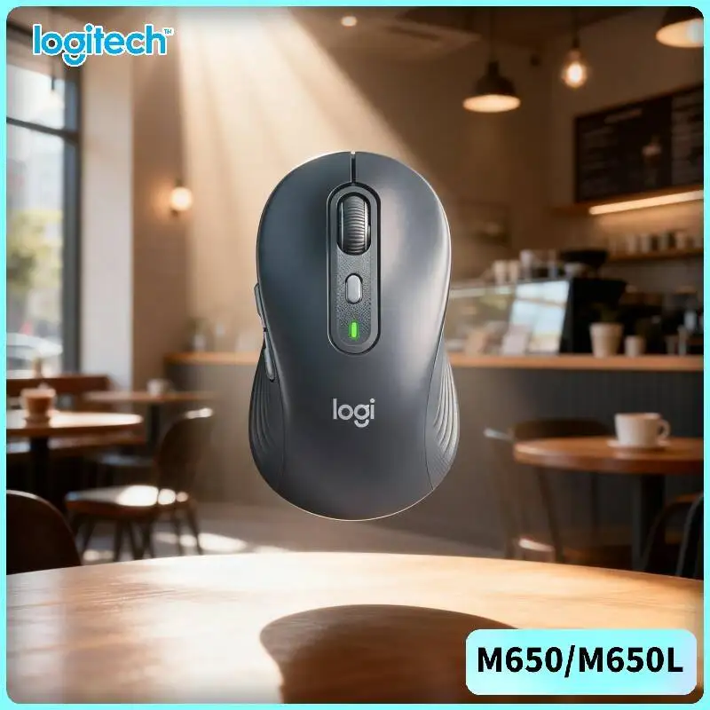 

Logitech M650/M650L Wireless Ergonomic Mouse - 90% Quieter Operation, Recycled Plastic Components, 4000 DPI, 24-Month Battery