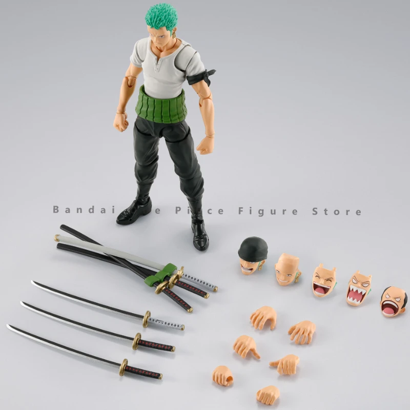 Przedsprzedaż oryginalny Bandai One Piece SHF Roronoa Zoro figurki animacja prezenty Model oryginalny kolekcjoner Anime Hobby zabawki