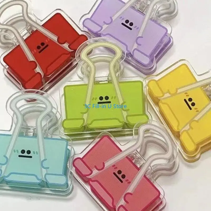 g8ta 만화 빅 아이 아크릴 종이 클립 종이 클램프 푸드백 사진 드로잉 보드