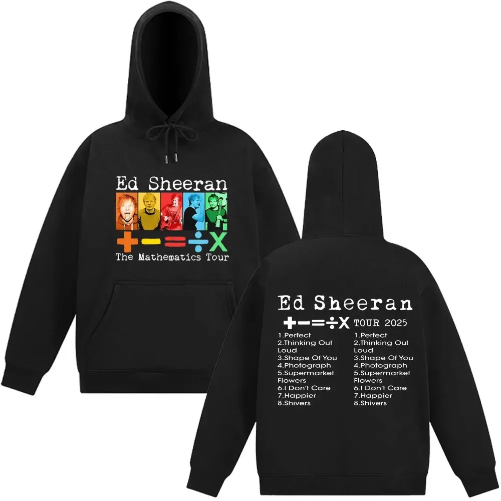 

Ed Sheeran Tour 2025, винтажная толстовка с принтом для мужчин и женщин, модные толстовки в стиле хип-хоп, свободные пуловеры большого размера с длинными рукавами высокого качества