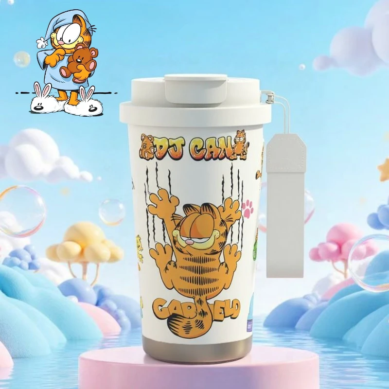 

Garfield cartoon cute thermal cup kawaii student office home portable car water cup coffee cup anime merchandise wholesale