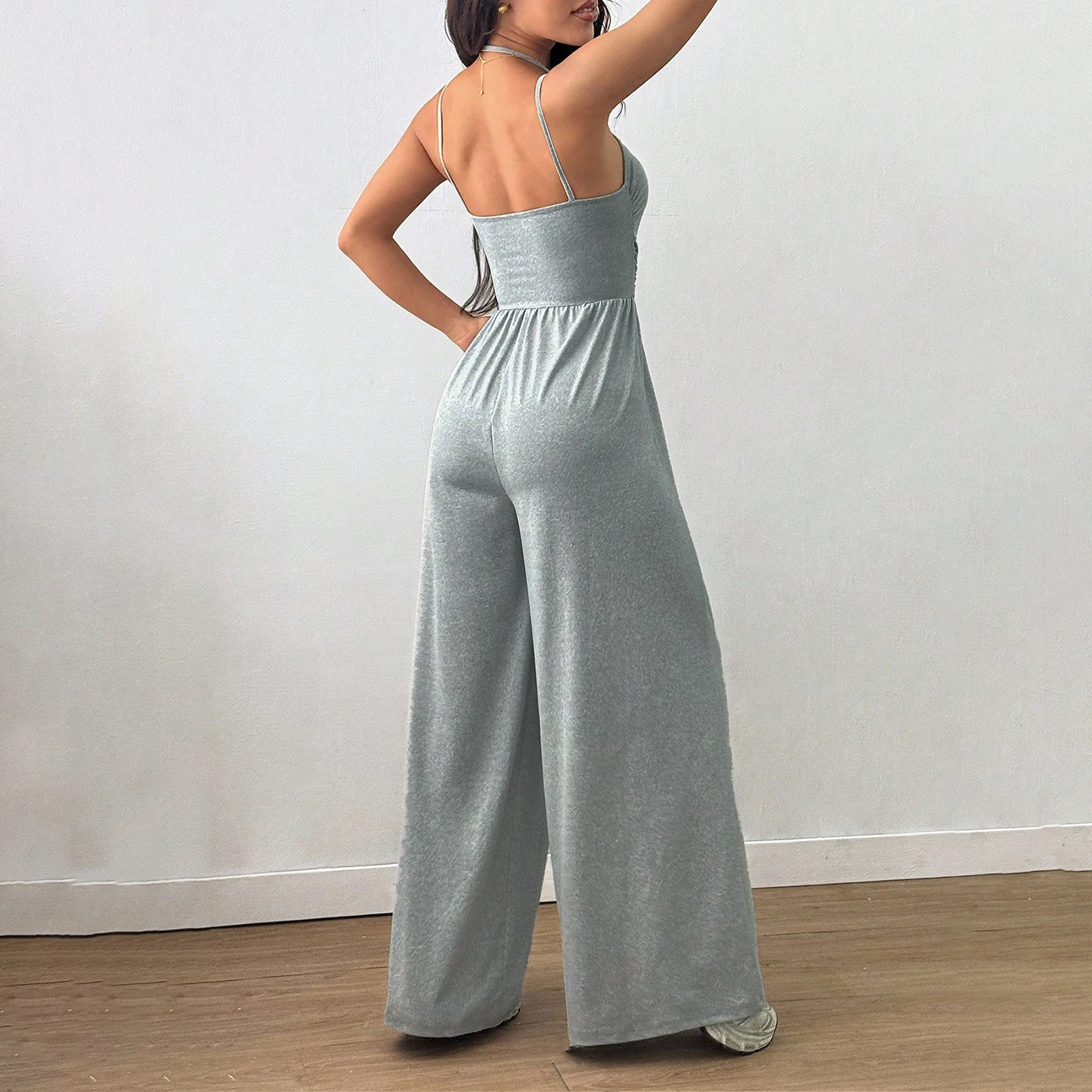 Special  Women Jumpsuits Portable Casual Suspenders Skin-friendly Straps Design Jumpsuits for Dating