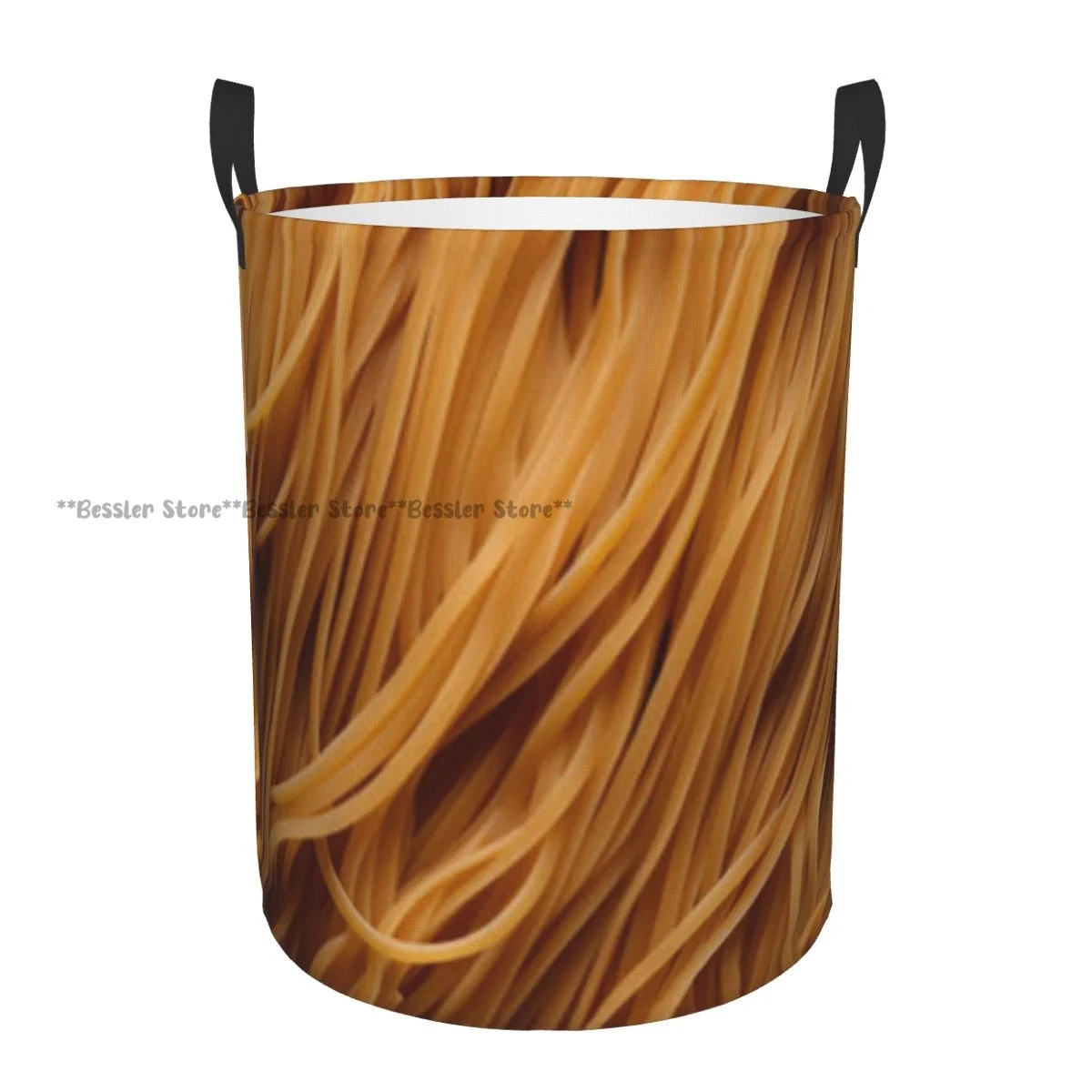 

Корзина для белья, круглая корзина с текстурой спагетти и макарон, складная корзина, ведро для одежды, органайзер