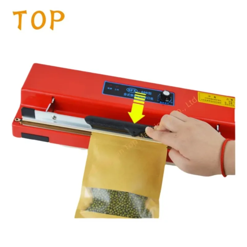 Semi-Automatic Household Continuous Heat Sealer Packaging Machine For Beverages Electric Drive Core Engine Packaged Pouch Bags