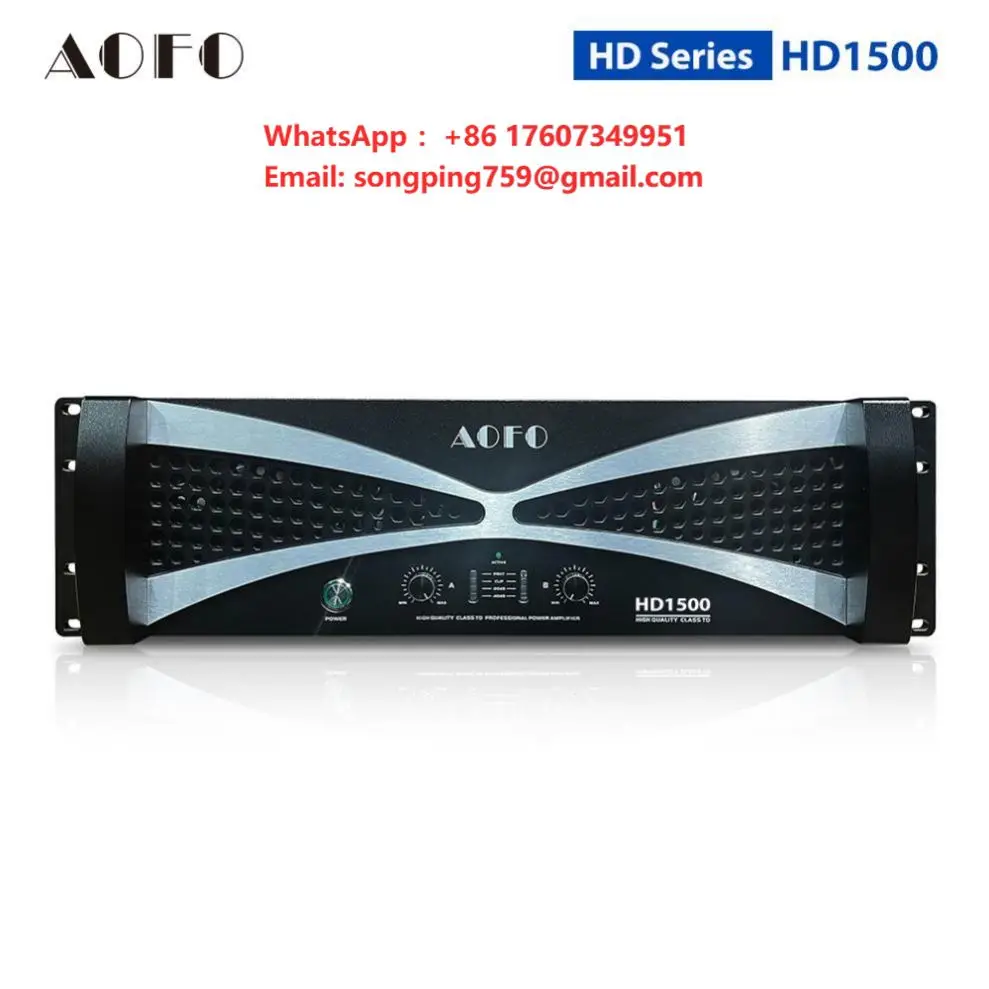 Professional Professional 4-Channel Rms 1500W Audio Amplifier Car Audio Amplifier 4-Channel Class Ab With CE Certificate