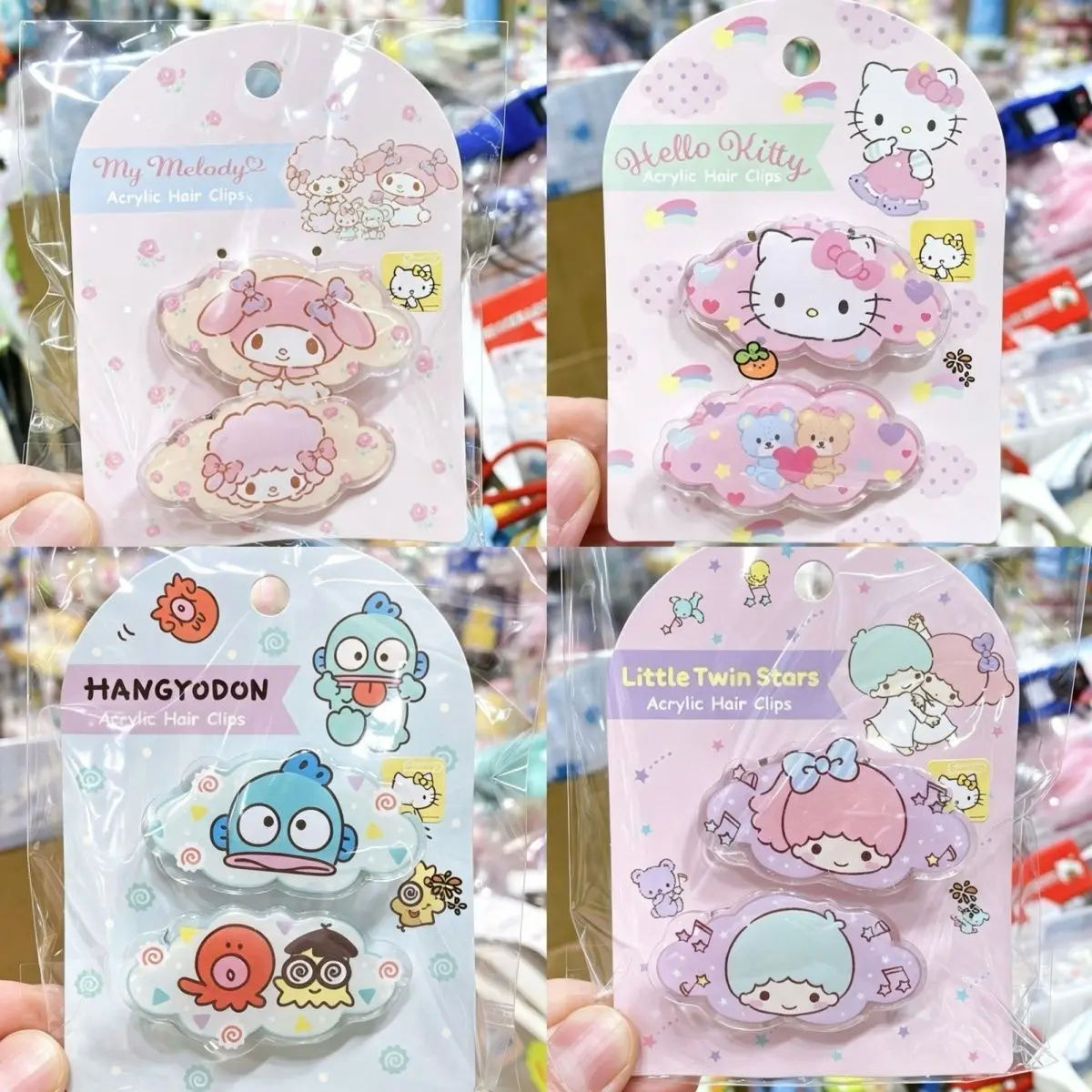 Sanrio Hello Kitty Hangyodon Piano Hairpin Headwear Bangs Hair Clip Backpack Clothing Decoration Bundle Clamp Girl Birthday Gift