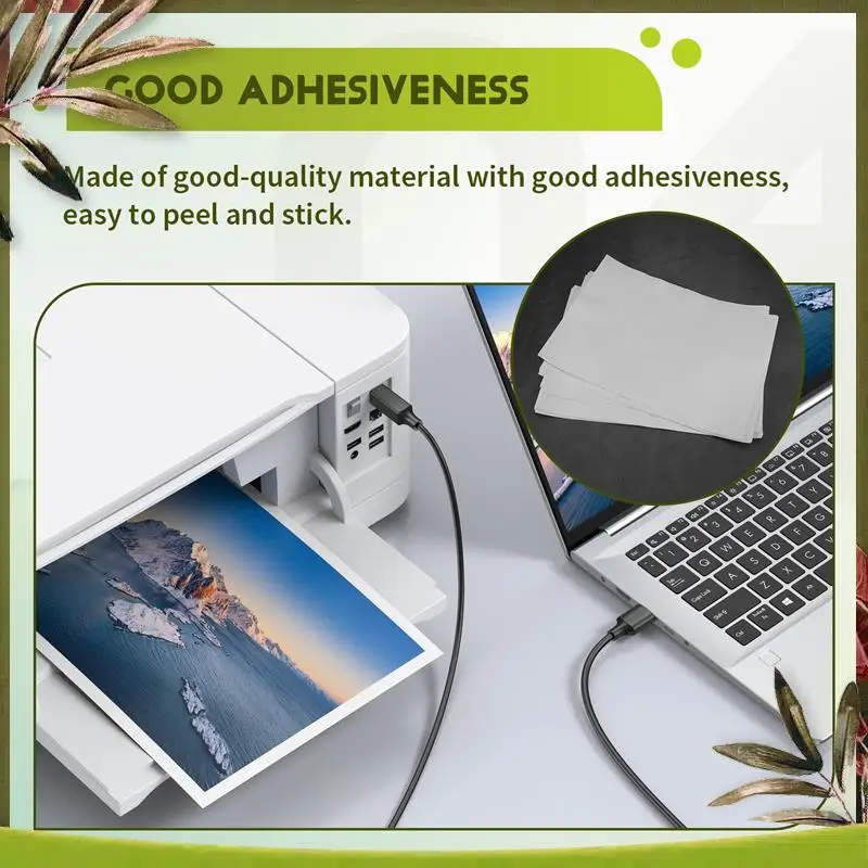 New-25 Sheets Printable Vinyl Sticker Paper Self-Adhesive Waterproof Matte White Printing Paper Sheet, For Inkjet Printer