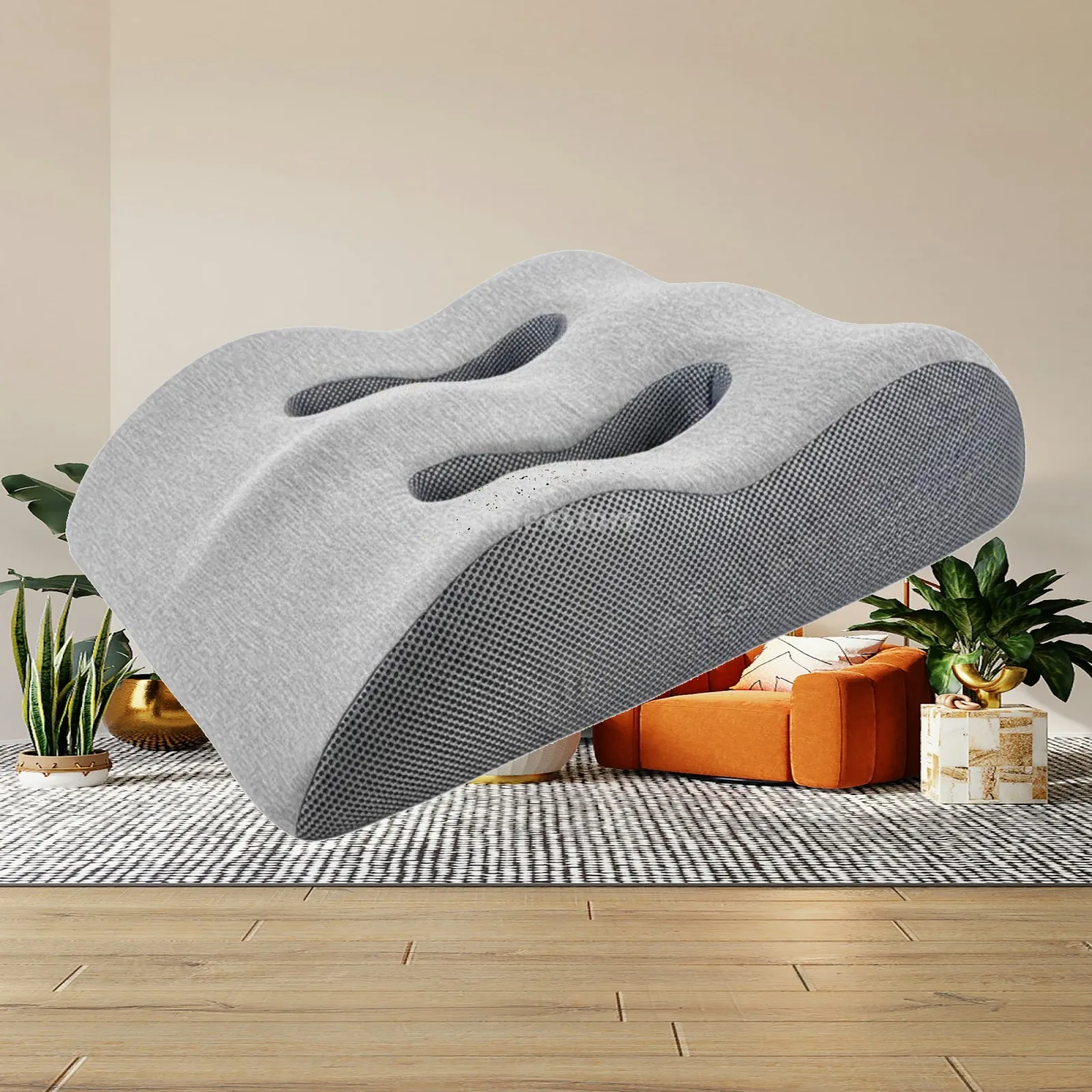 Foam Leg Pillow Leg Lifting Cushion Ergonomic Design Foot Lifting Pillow for Women, Bed, Sleeping, Rest