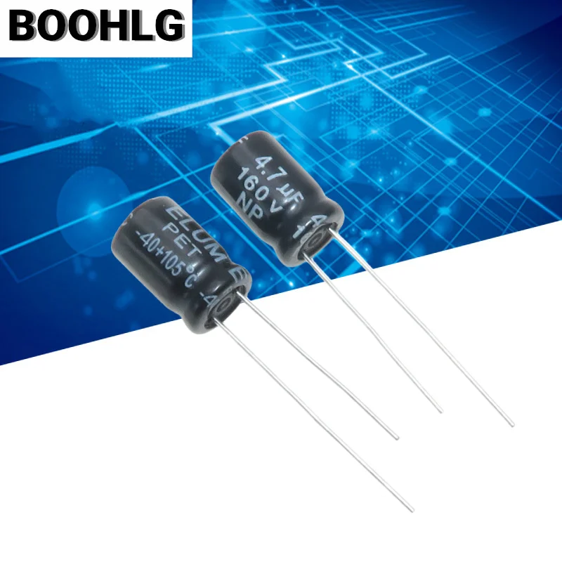 10 шт. 200 В NP BP аудио кроссовер неполярный алюминиевый электролитический конденсатор 250 В 1 мкФ 2,2 мкФ 3,3 мкФ 4,7 мкФ 1,8 мкФ 6X11 мм 160 В