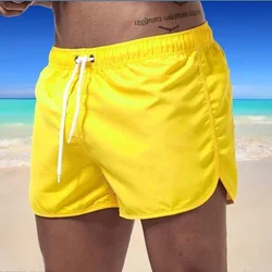 2026 New summer Quick dry fitness short pants men comfortable breathable solid color beach shorts running sports training shorts
