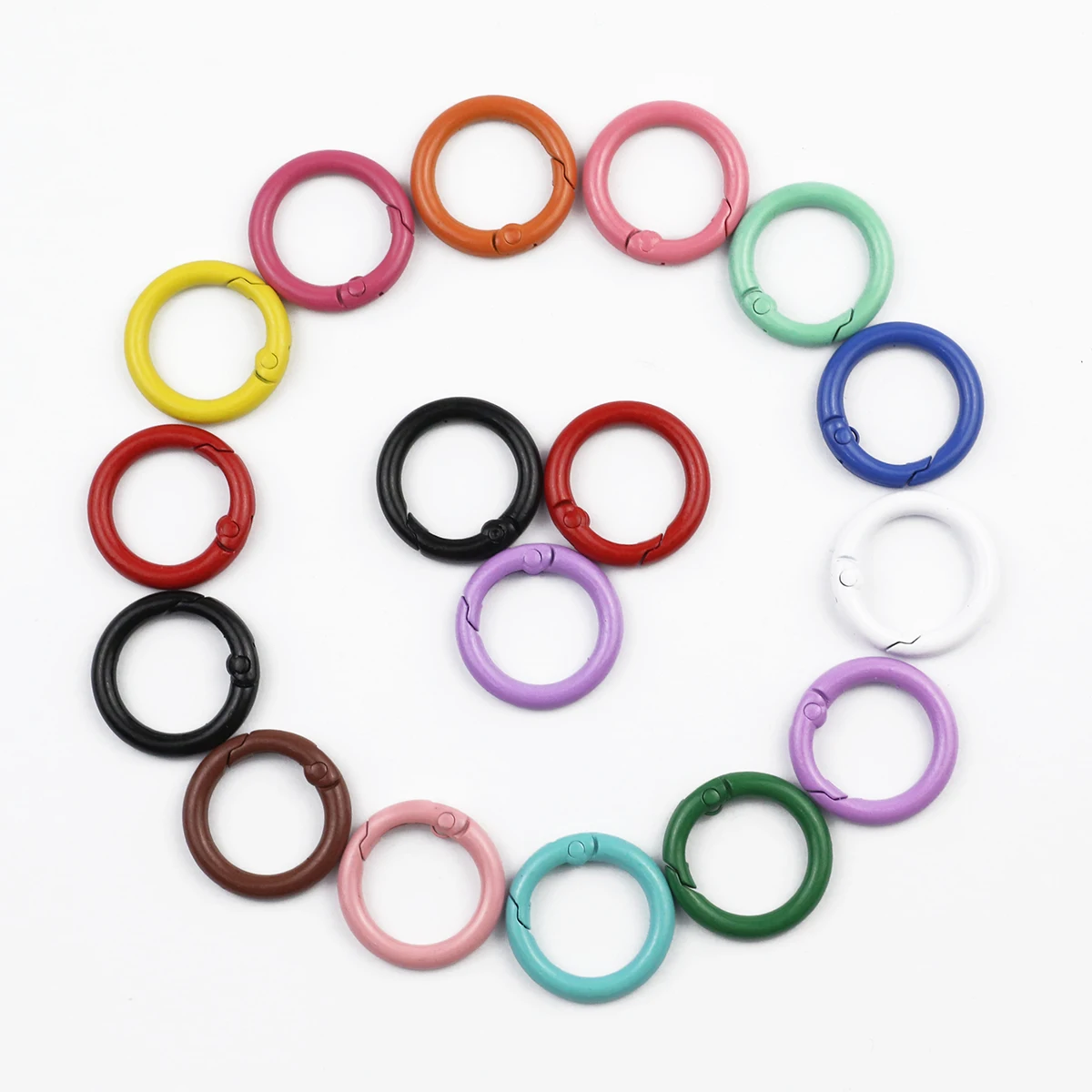 2~20pcs 25mm Colorful Baking Paint Open Jump Ring Fits Key Clasp Chain Connector For Jewelry Making DIY Bracelets Accessories