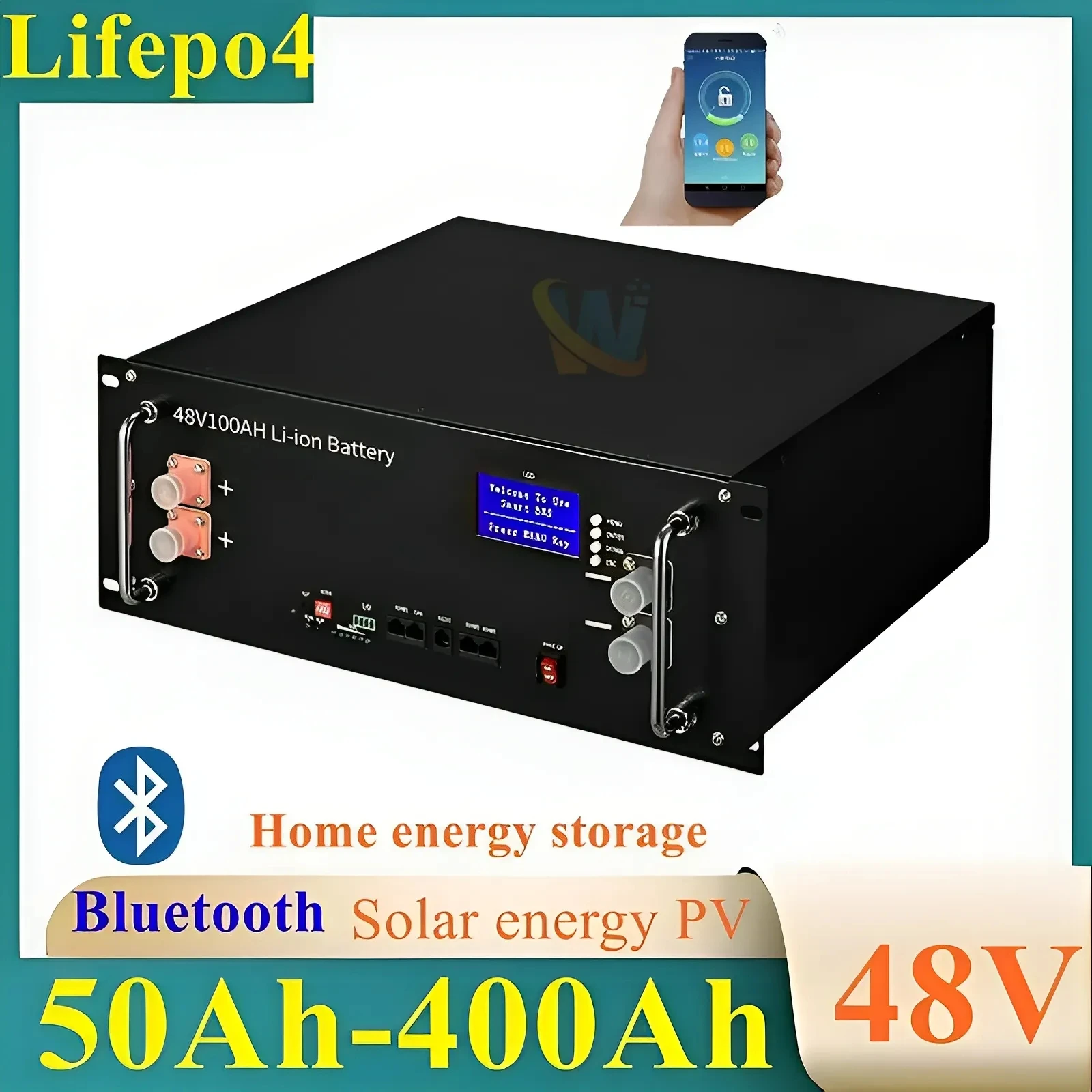 

Солнечная батарея 51,2 В 10 кВтч 48 В 200 Ач LiFePO4 100 Ач 250 Ач 300 Ач 400 Ач RS485/RS232/CAN 6000 + велосипед, для домашнего накопителя энергии PV