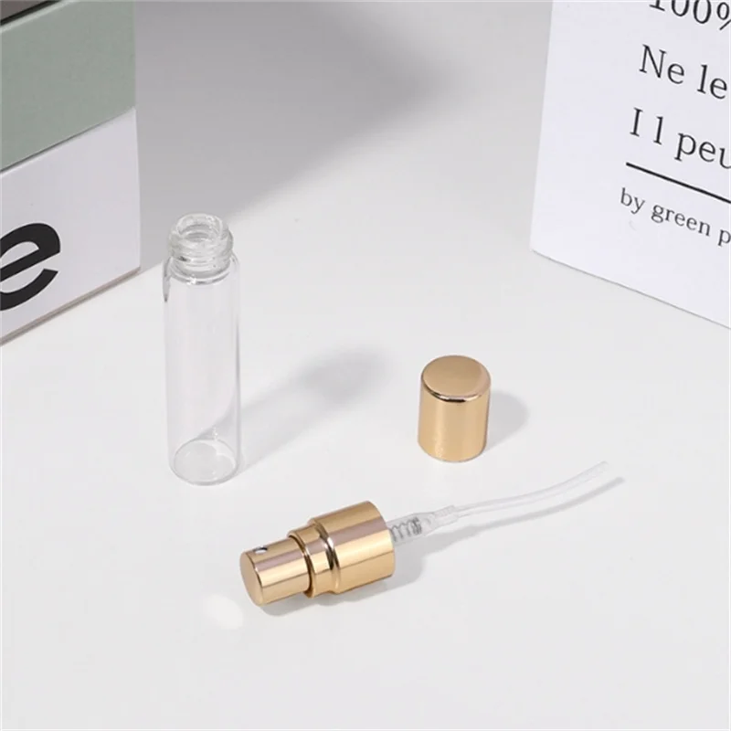 السائبة حزمة 10/50 قطعة الذهب زجاجات رذاذ فارغة صغيرة 2 مللي-10 مللي أحجام مستحضرات التجميل العطور الزجاج عينة قوارير للبيع بالجملة #6