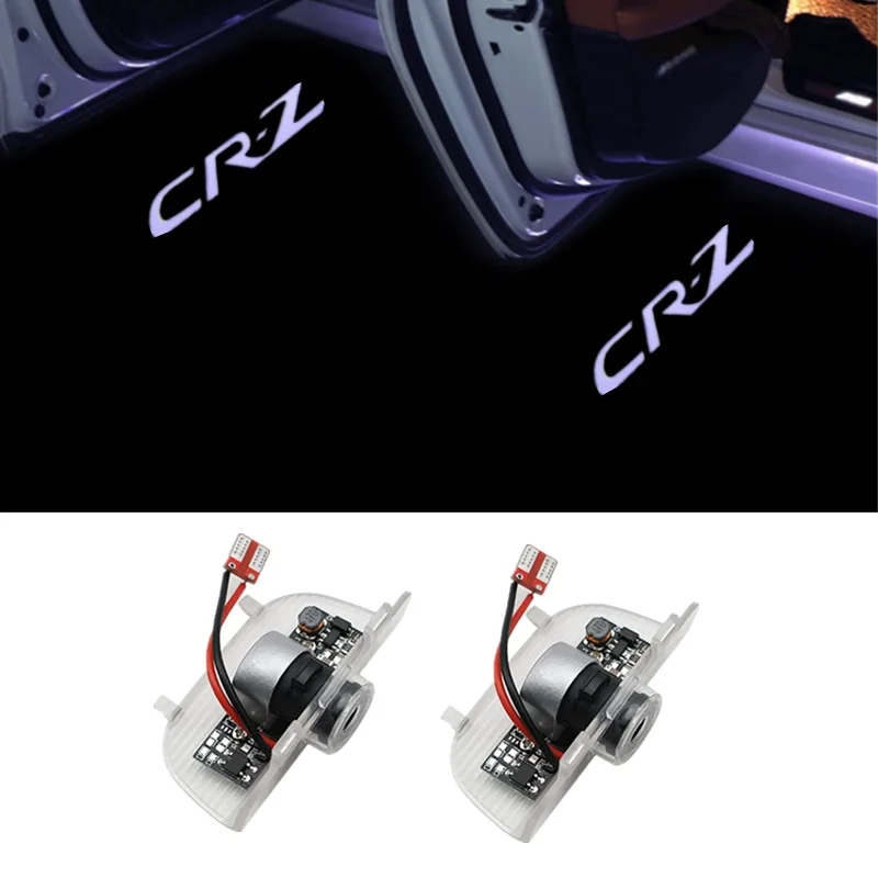 2PCS Car LED Interior Door Lights Welcome Shadow Laser Courtesy Light Emblem Lamp For CR-Z 2010-2020 CRZ  Auto Accessories