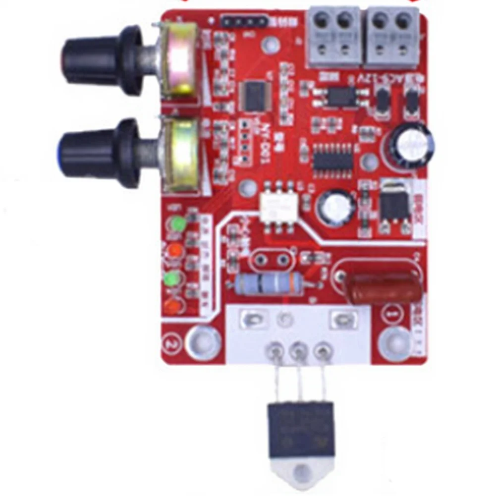 NY-D01 Digital Control Board for Spot Welding Systems Adjustable Time Current Settings AC 9-12V 3W 50/60Hz Red Circuit Board