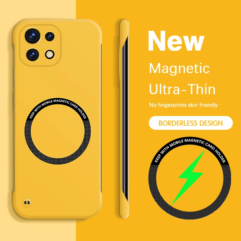 Thin Hard Phone Case for Xiaomi Mi 11 Pro Ultra 11X Pro 11i HyperCharge Mi11 5G Magnetic Wireless Charging Borderless Back Cover