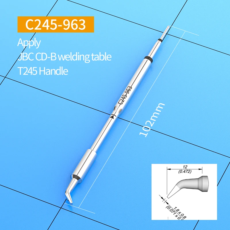 Imagem -04 - Pontas de Ferro de Solda C245 para Jbc T245-a Handle C245 Series C245029 C245-034 C245761 C245-771 C245-935 C245-962 C245-963