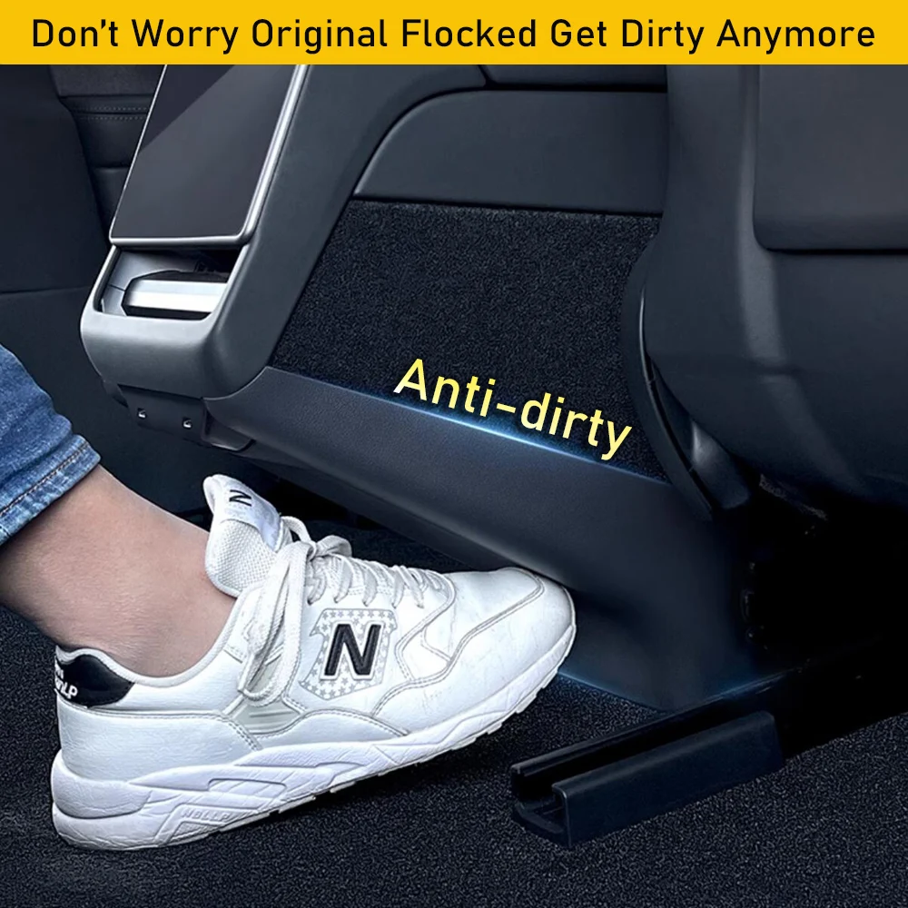 For Tesla Model 3 Highland 2024 2025 Central Armrest Box Rear Seat Child Anti-Kick Board Anti Dirty Model3 Protect Panel Cover