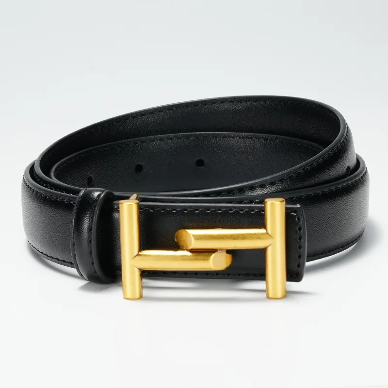 

Women's Belt Fashion Dress Decorative Thin Belt Versatile New Skirt Women's Smooth Buckle Belt Women's Luxury Belt