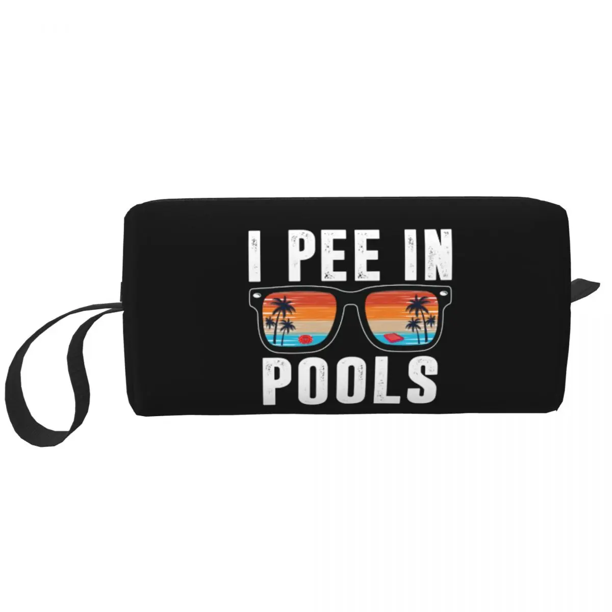 Summer Swimming I Pee In Pools Makeup Bag for Women Travel Cosmetic Organizer Fashion Storage Toiletry Bags