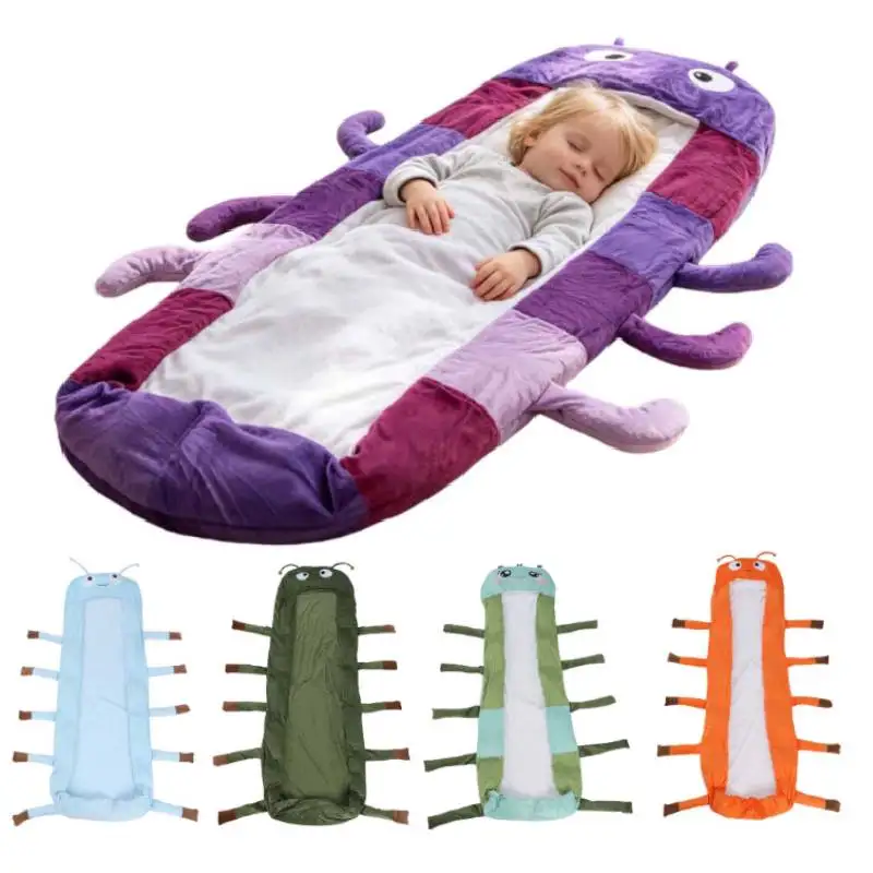 

Children's Caterpillar Sleeping Bag with Pillow for Birthday Gift Kids Comfy Plush Warm Sleepy Sack Animal Boys Girls Sleepsack