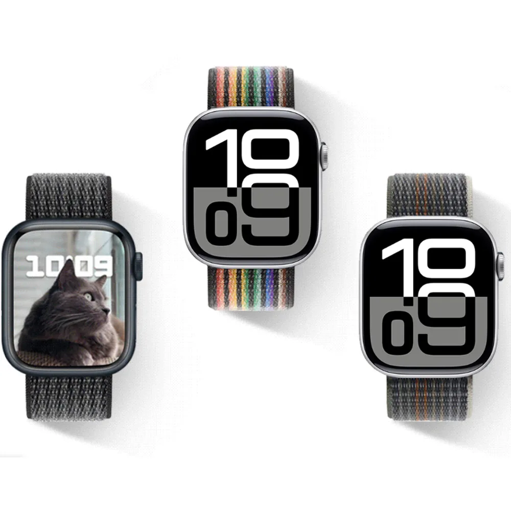 Boucle en Nylon pour Bracelet de montre Apple 49mm 46mm 40mm 44mm 45mm 42mm 41mm S11 2025 Bracelet IWatch 11/10/9/8/7/6/5/4/SE/Ultra 3/2